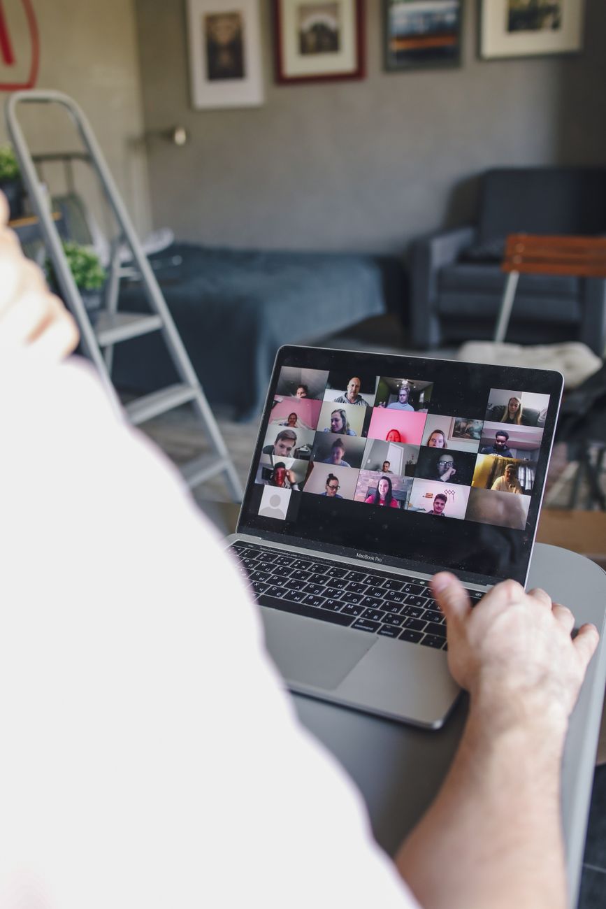 a person using a laptop